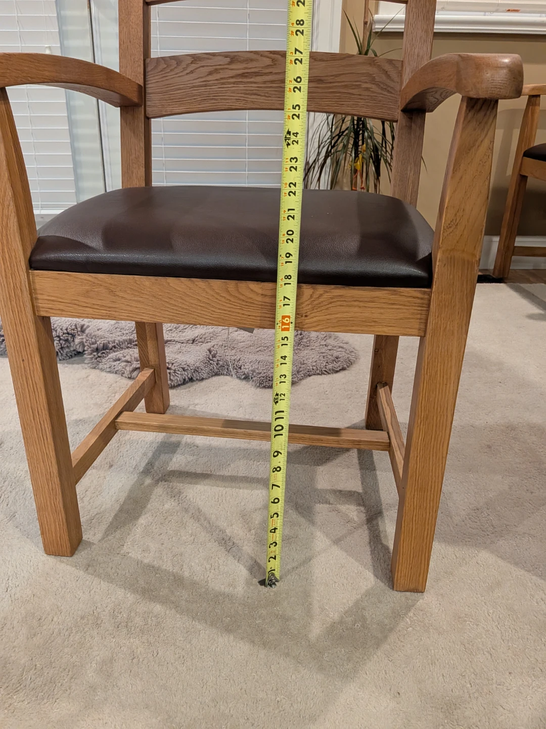 2 Wooden Dining Chair with Padded Seat - photo 5