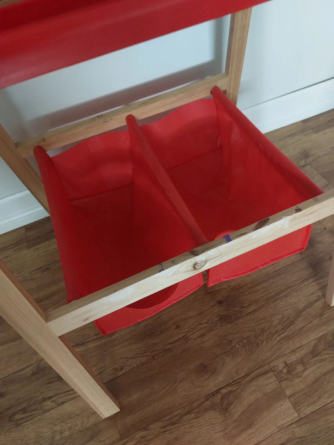 Wooden Art Easel with Chalkboard and Storage - photo 3