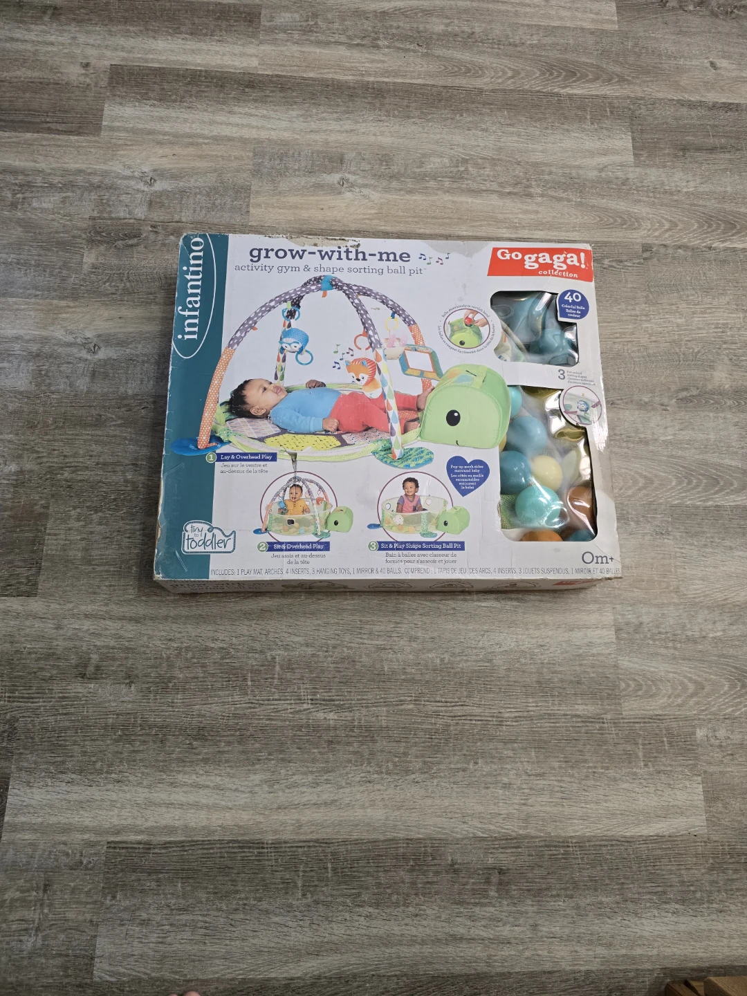 Infantino Grow-With-Me Activity Gym & Shape Sorting Ball Pit