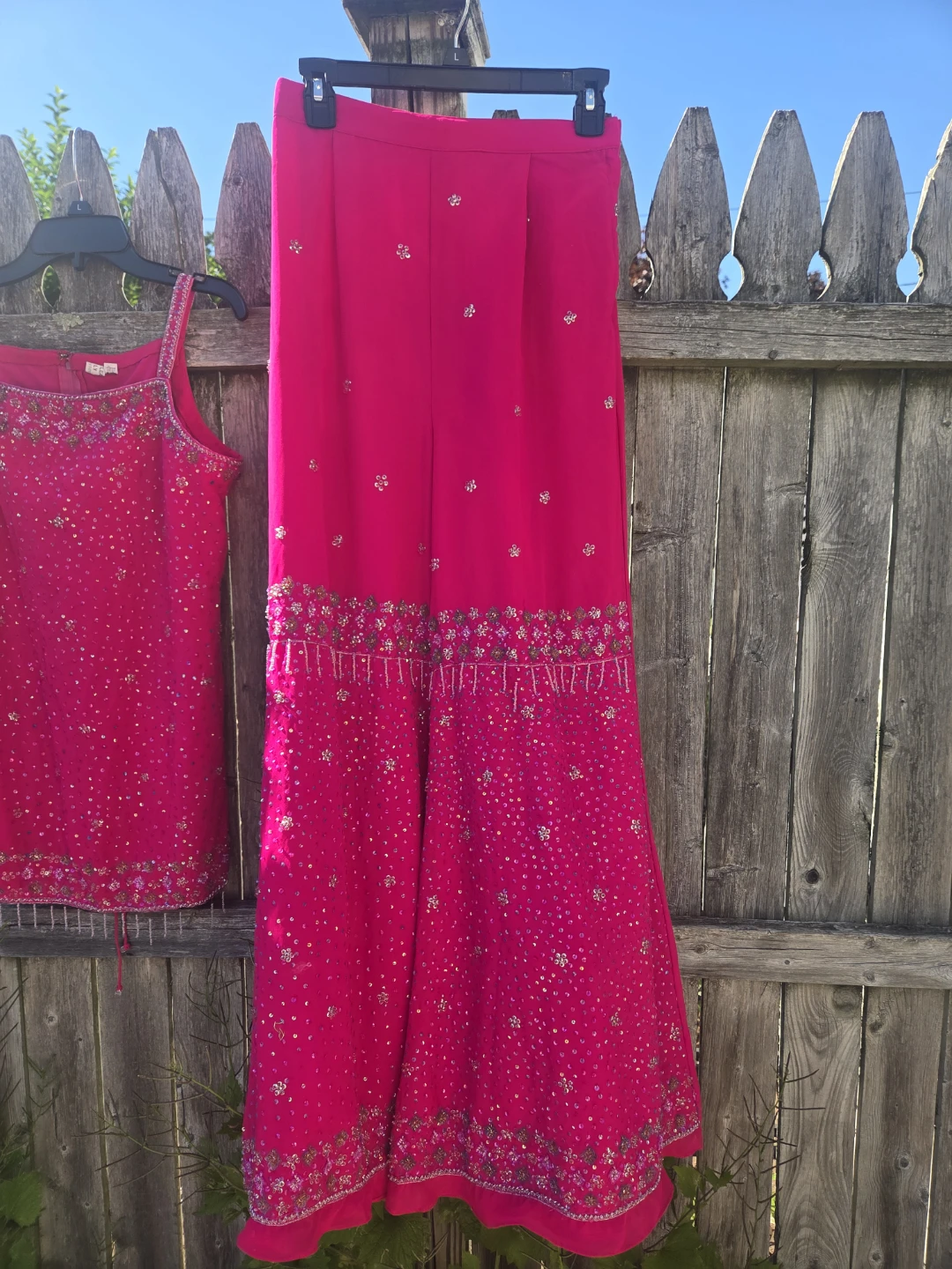 Beaded Pink Kameez and Pants Set - photo 4