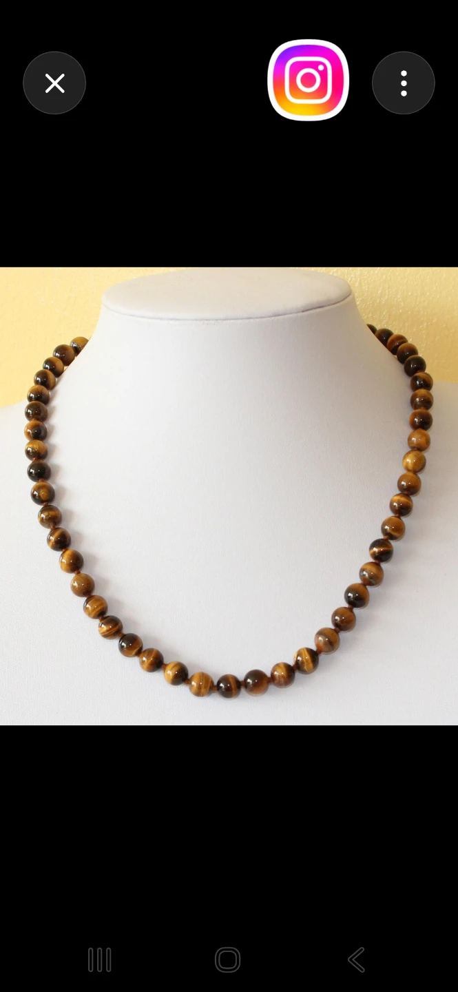 Tiger's Eye Beaded Necklace