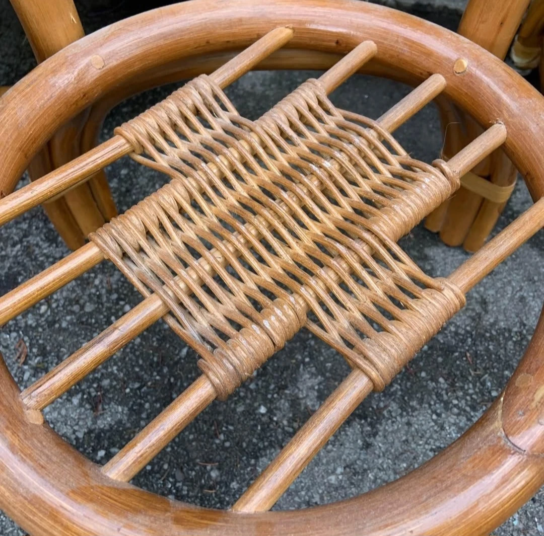 Rattan Dining Set with Glass Table and 4 Swivel Chairs - photo 4