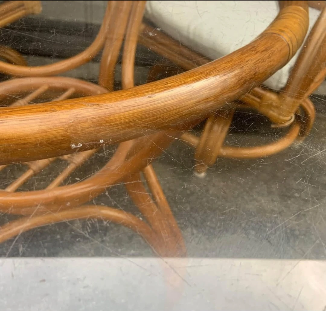 Rattan Dining Set with Glass Table and 4 Swivel Chairs - photo 5