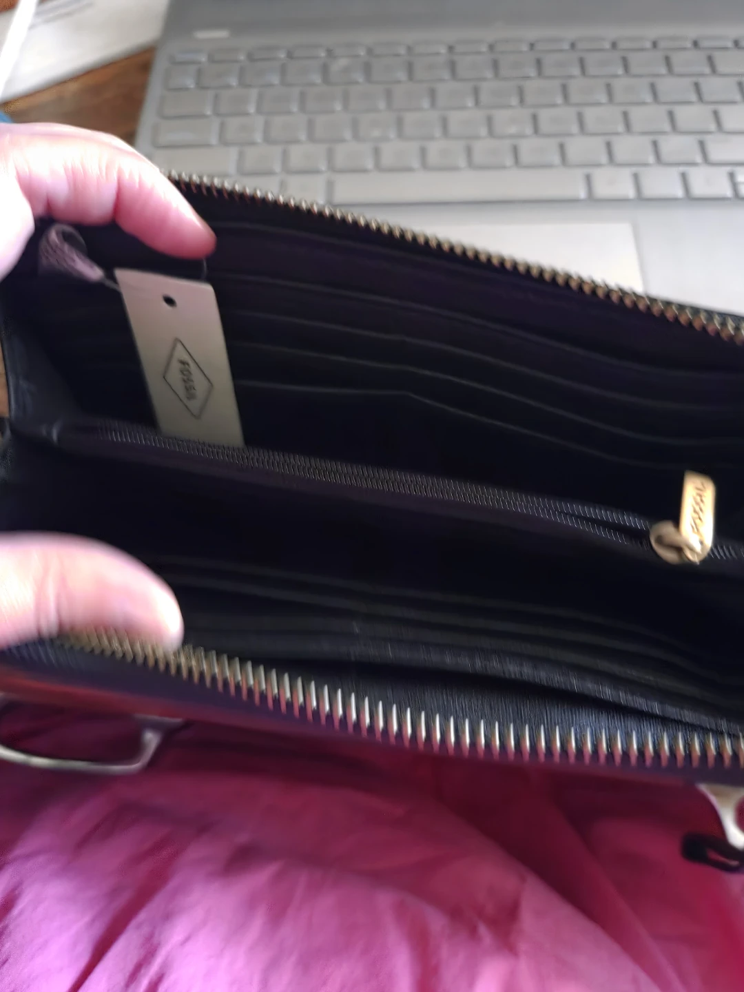 Fossil Black Leather Zip Around Wallet - photo 2