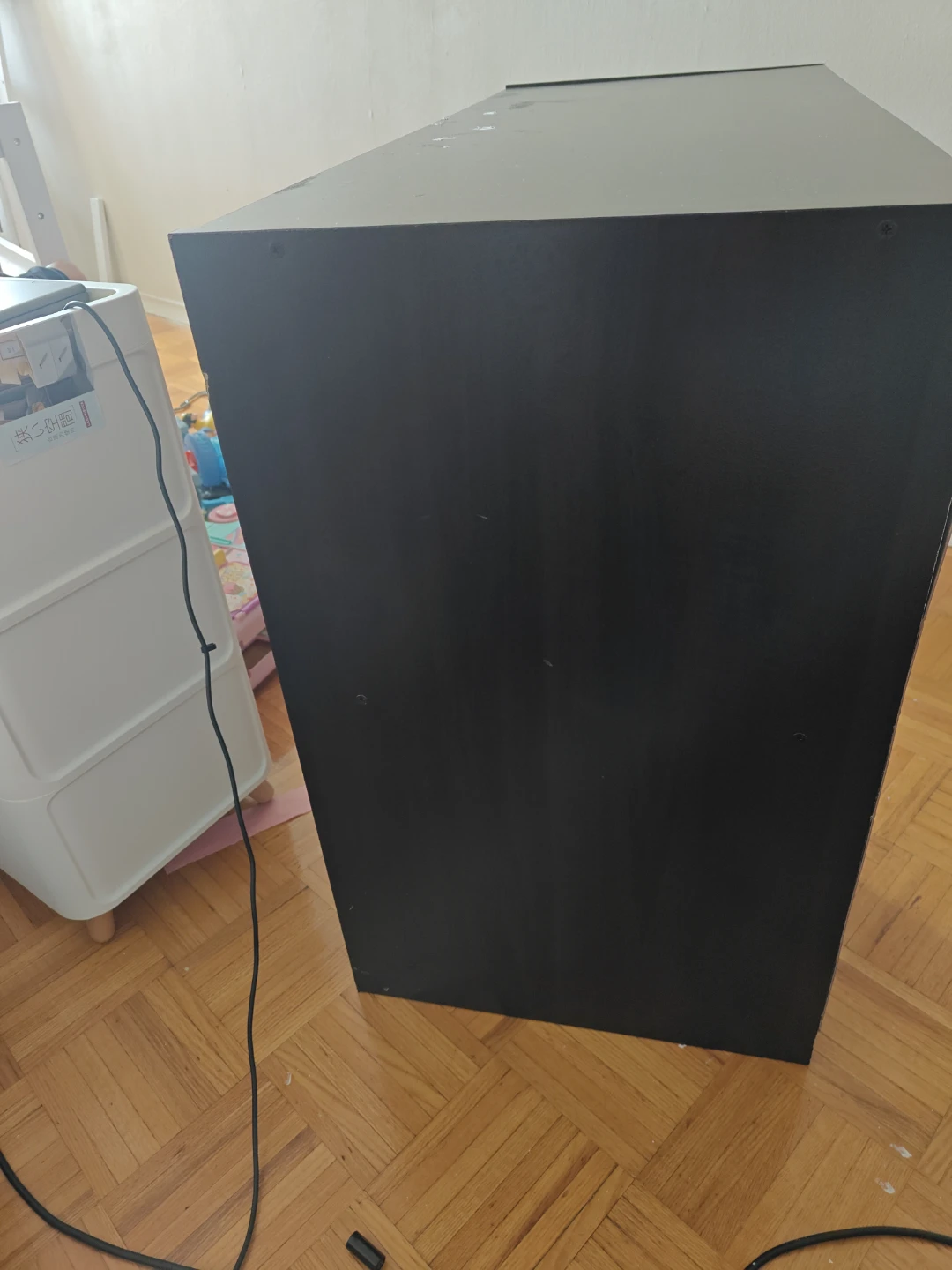 Black Desk with Storage Cabinet moving sale - photo 3