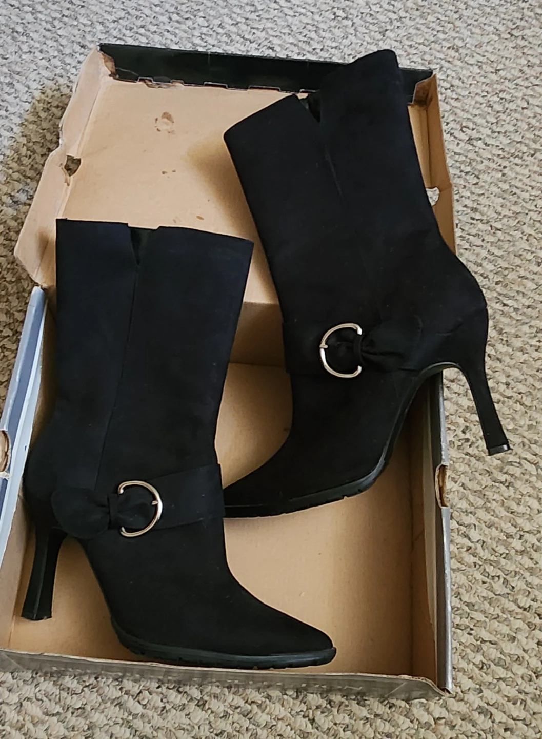 Black Heeled Boots - Size 7.5 - photo 2