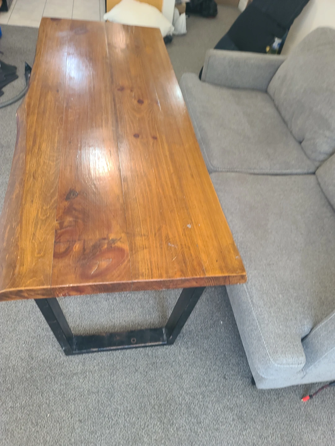 Live Edge Wood Industrial Desk - photo 2