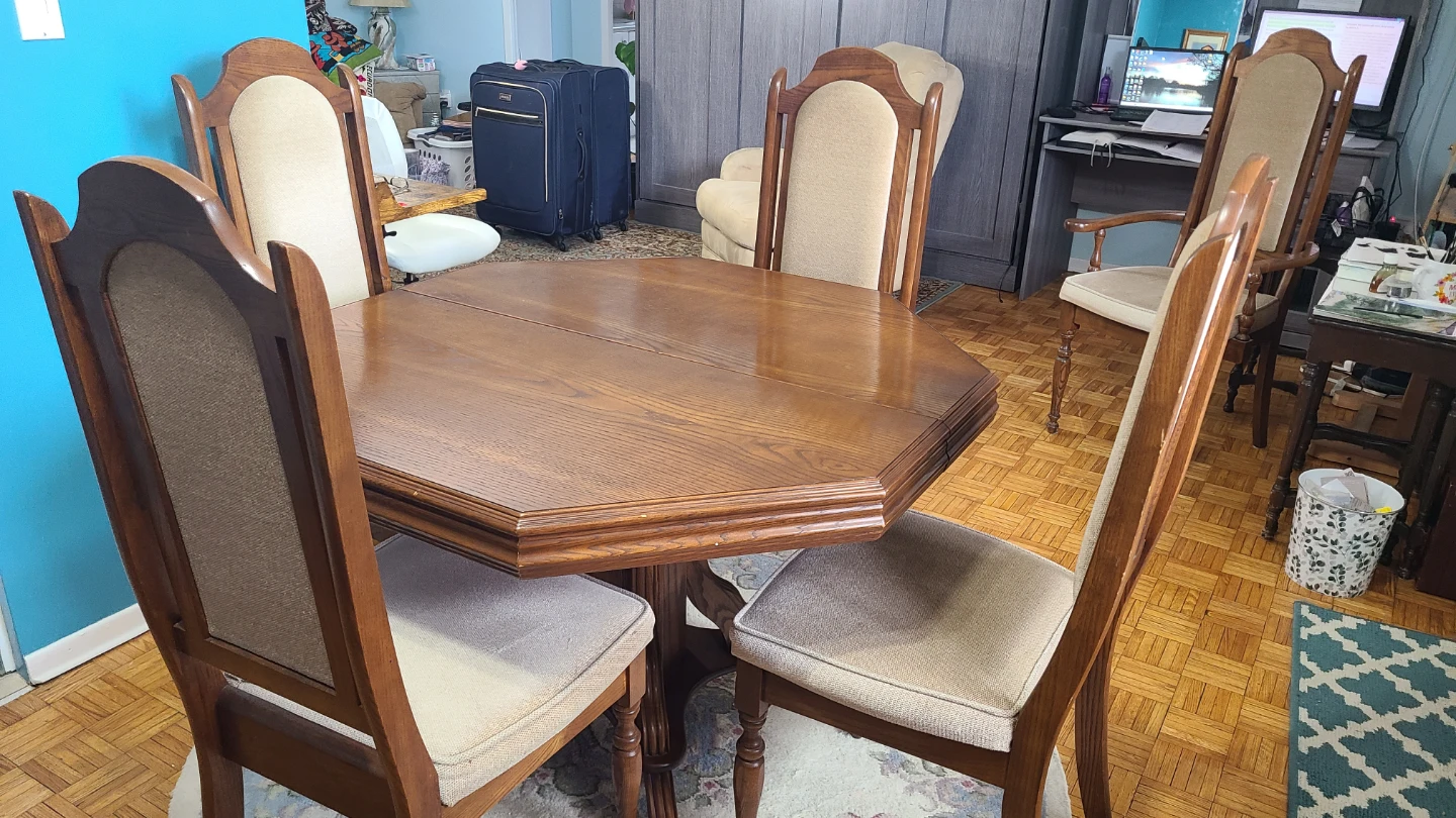 Wooden Dining Table and Chairs Set - photo 3