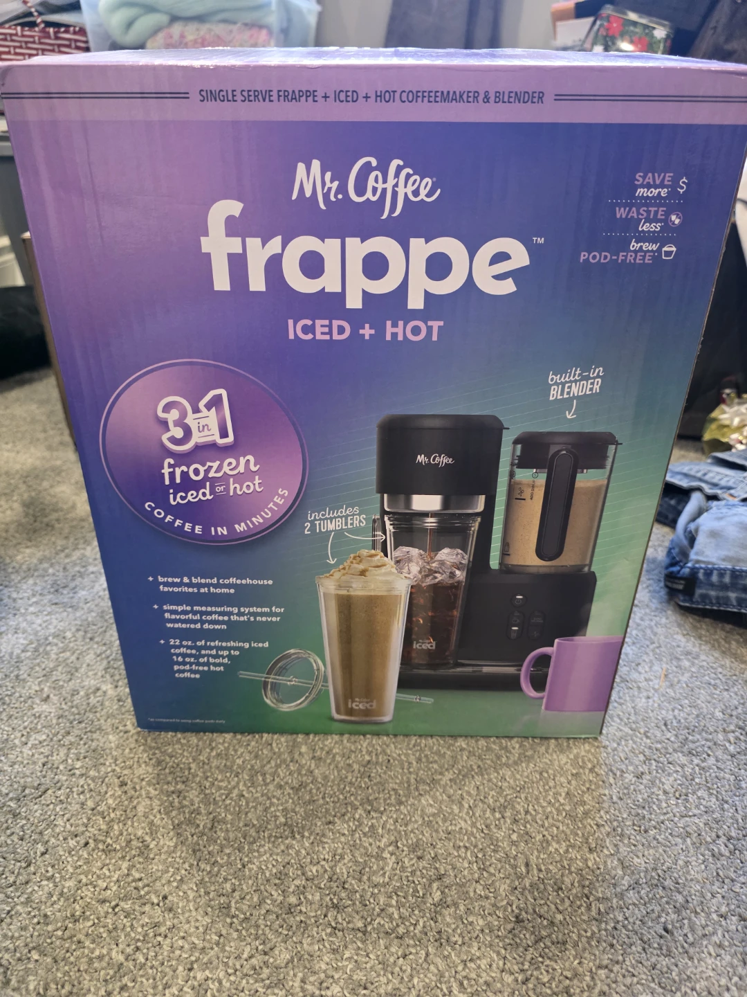Mr. Coffee Frappe Iced + Hot Coffee Maker & Blender