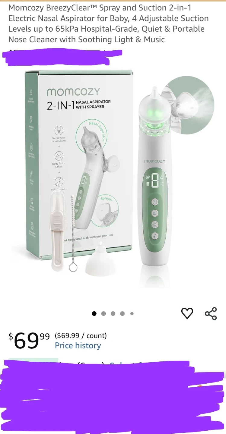 New Momcozy BreezyClear™ Spray and Suction 2-in-1 Electric - photo 2