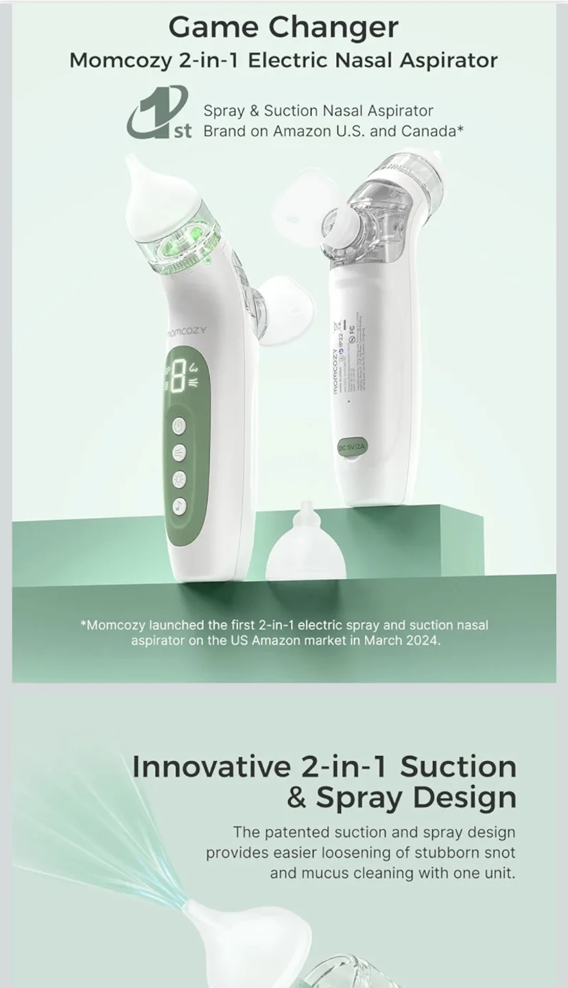 New Momcozy BreezyClear™ Spray and Suction 2-in-1 Electric - photo 3