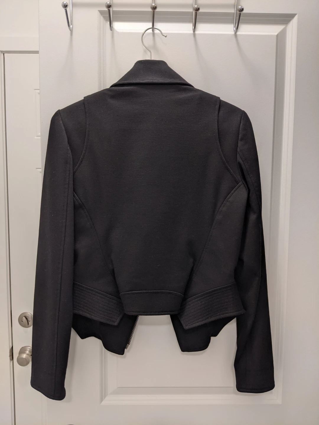 Tahari Black Asymmetric Zip Moto Jacket - photo 2