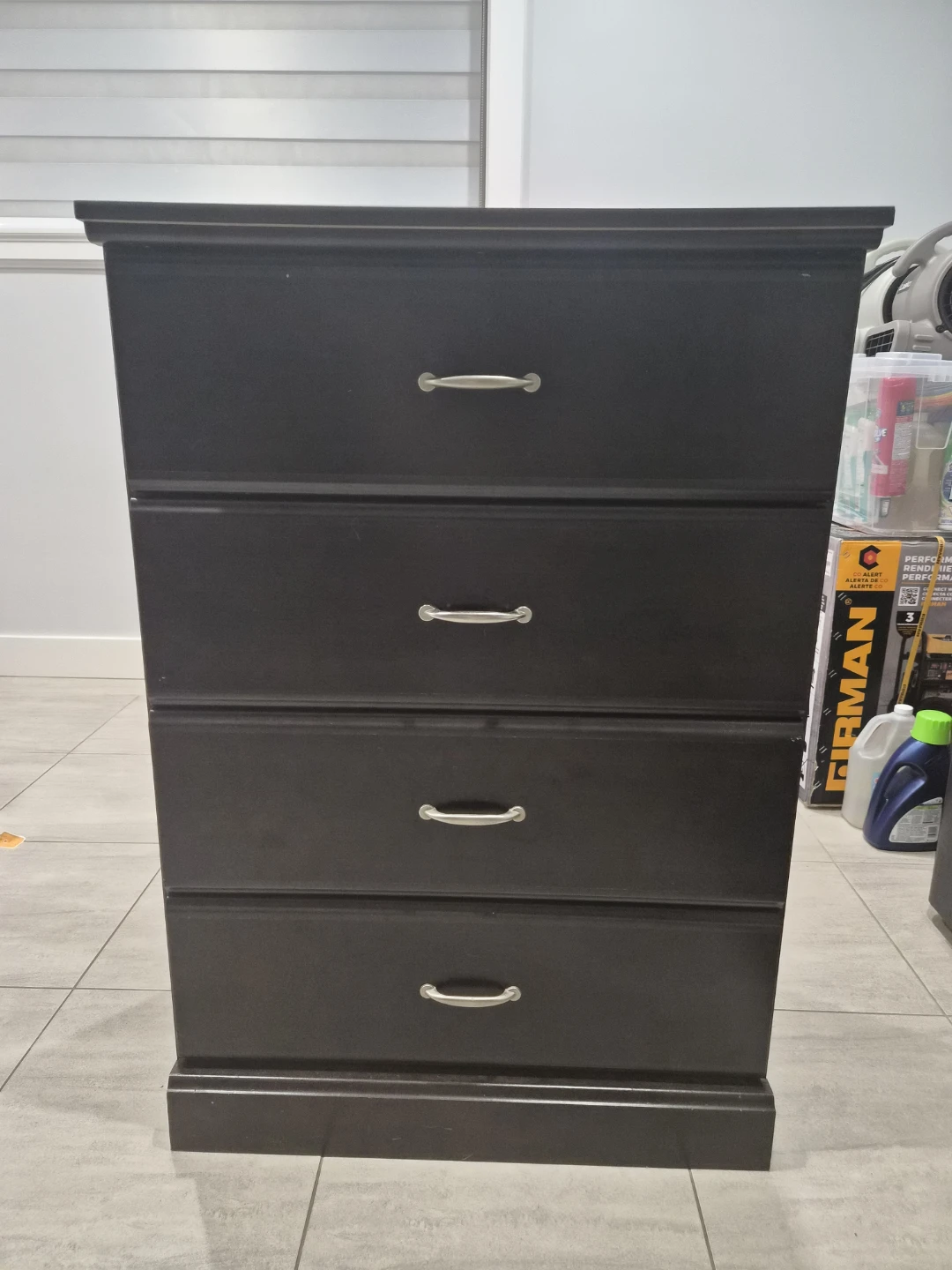 Dark Wood 4-Drawer Dresser