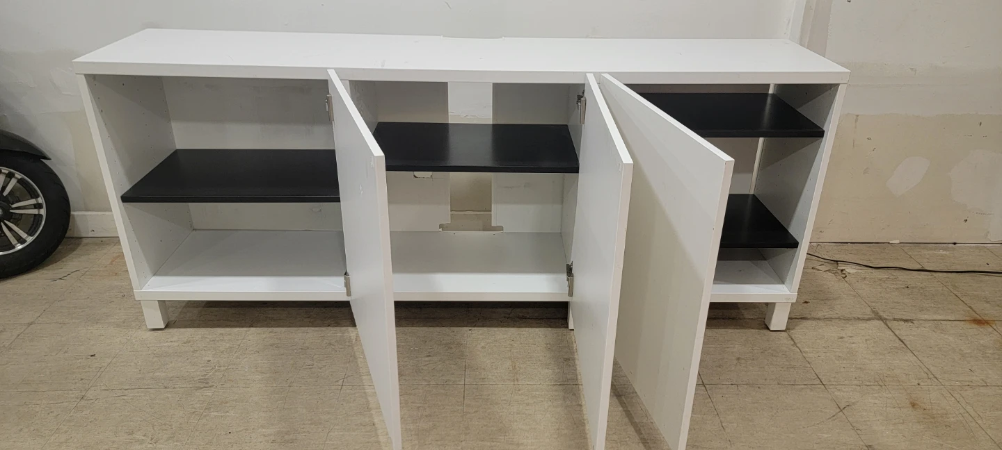 Ikea White 3-Door Storage Cabinet - photo 3