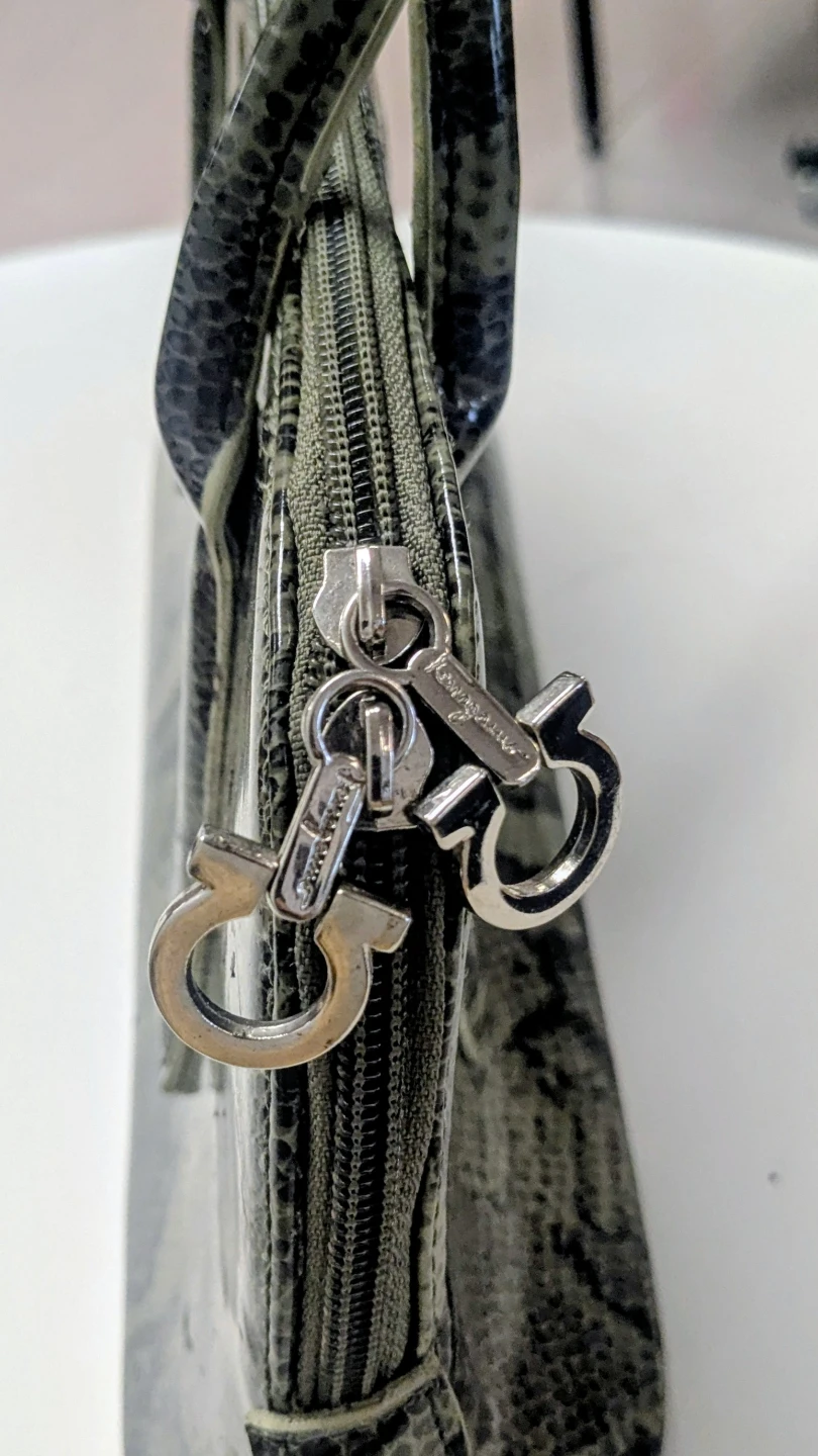 Salvatore Ferragamo Gancini Snakeskin Shoulder Bag - photo 4