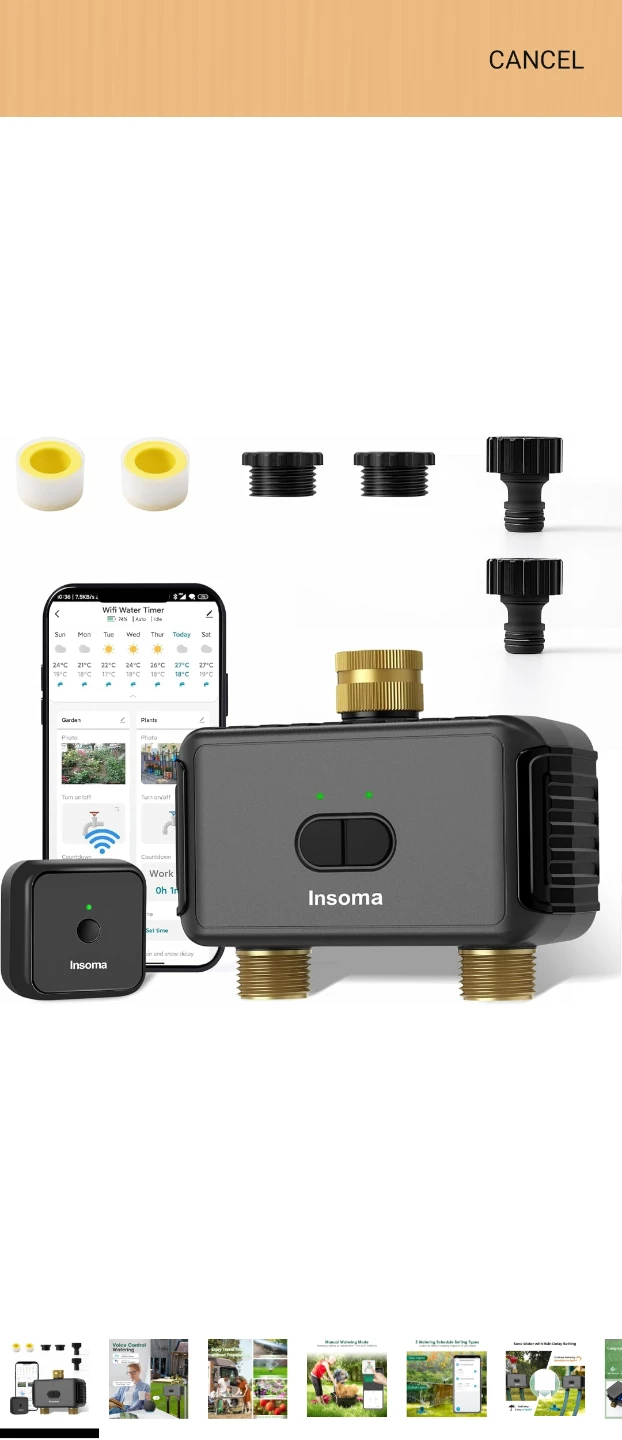 Insoma Smart Dual Water Timer with Voice Control