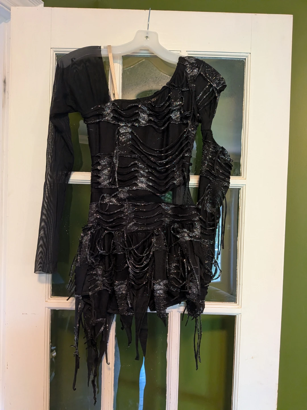 Black sparkley dance Costume Size small