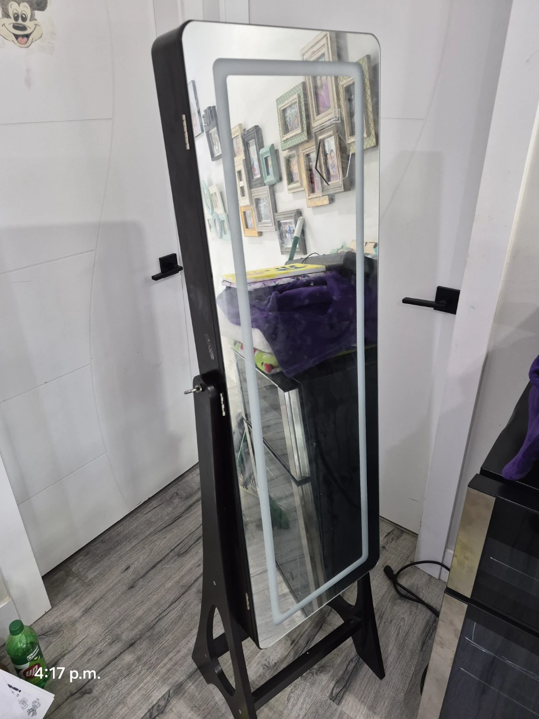Full Length Jewellery Cabinet Mirror with LED Lights