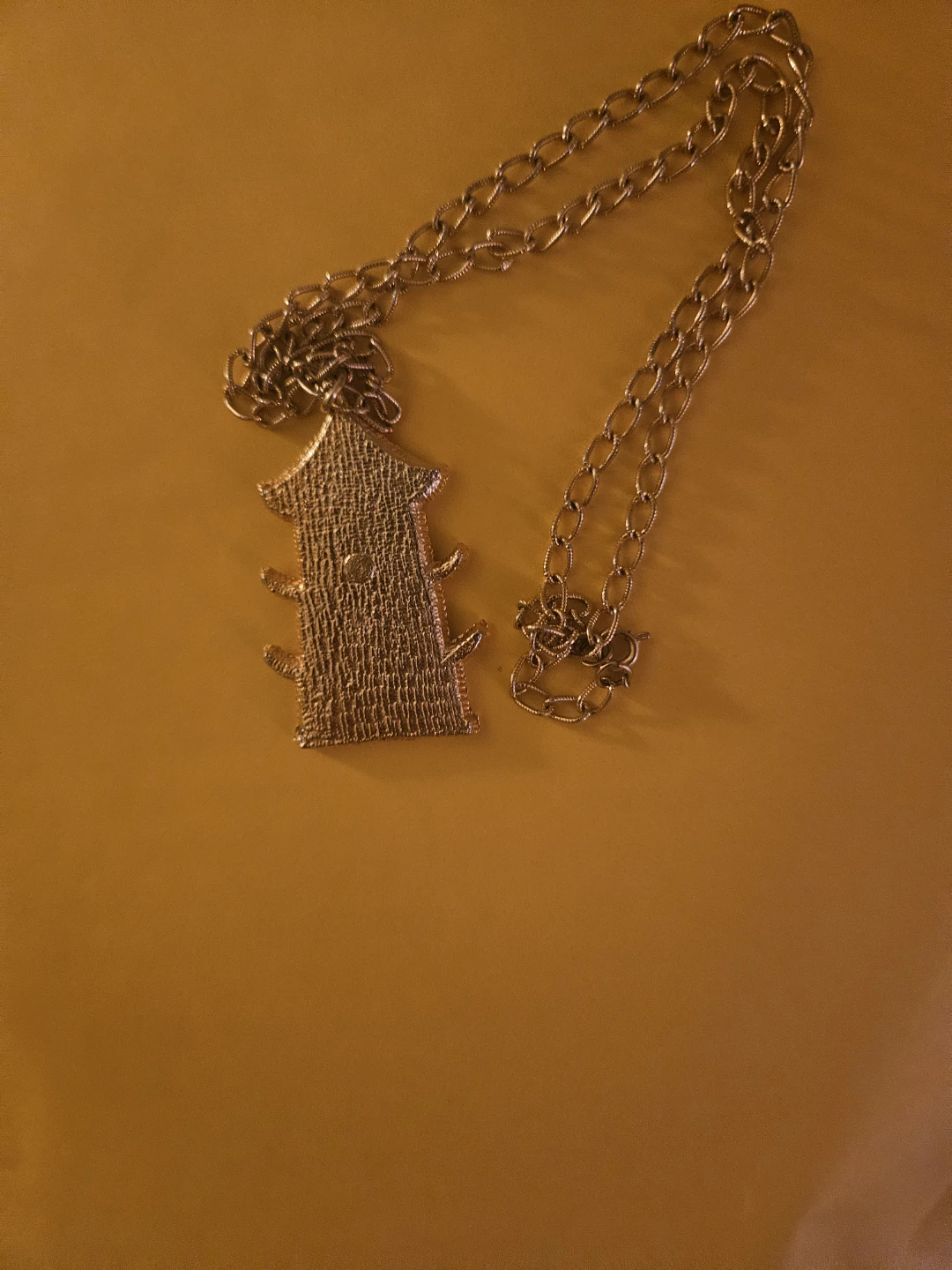Vintage Pagoda Pendant Necklace  14" L - photo 2