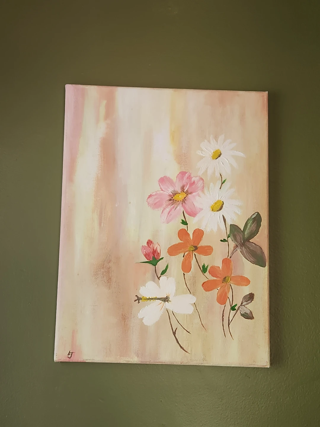 Canvas Painting of Flowers