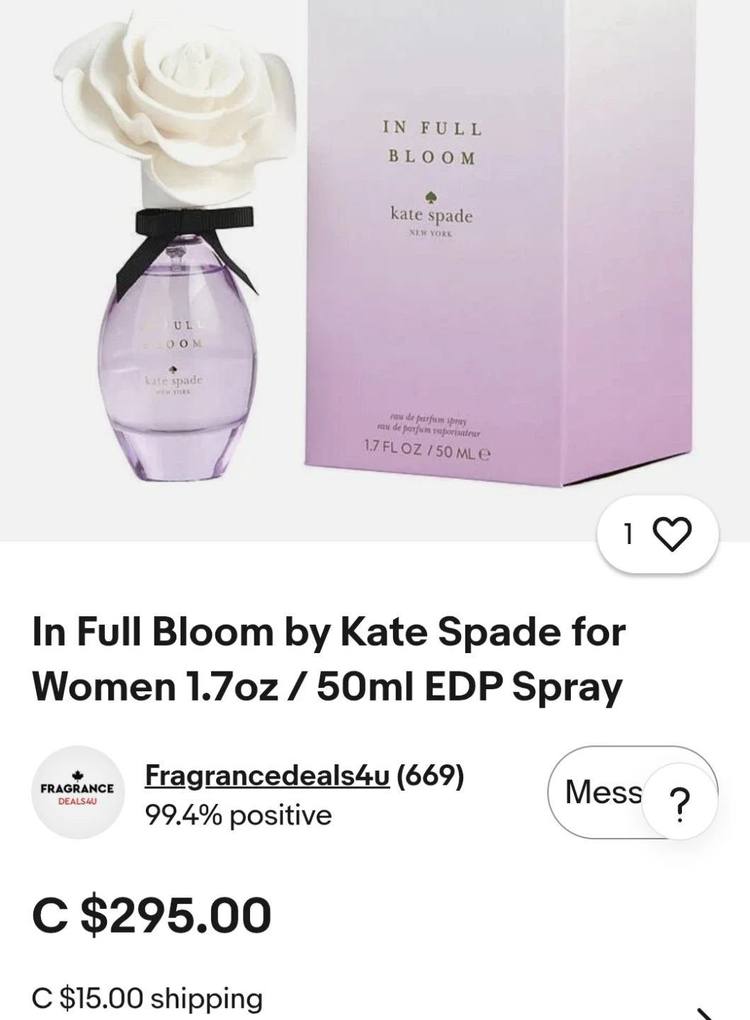 Kate Spade In Full Bloom Eau de Parfum 1.7 oz