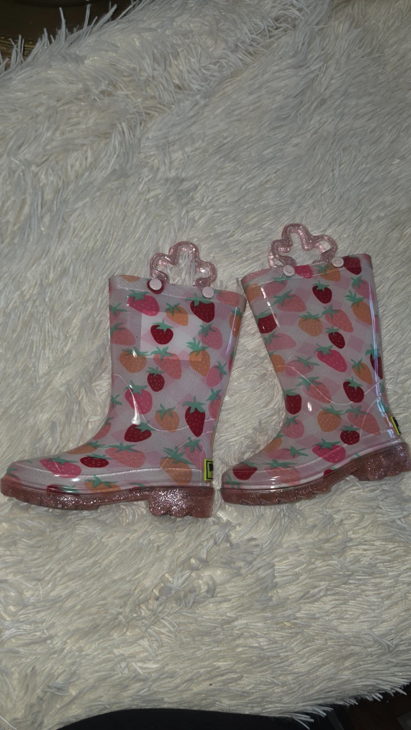 Girls' Strawberry Rain Boots Size 6