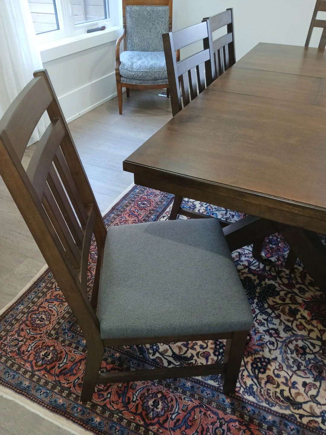 Dark Wood Dining Table and Chairs - photo 3