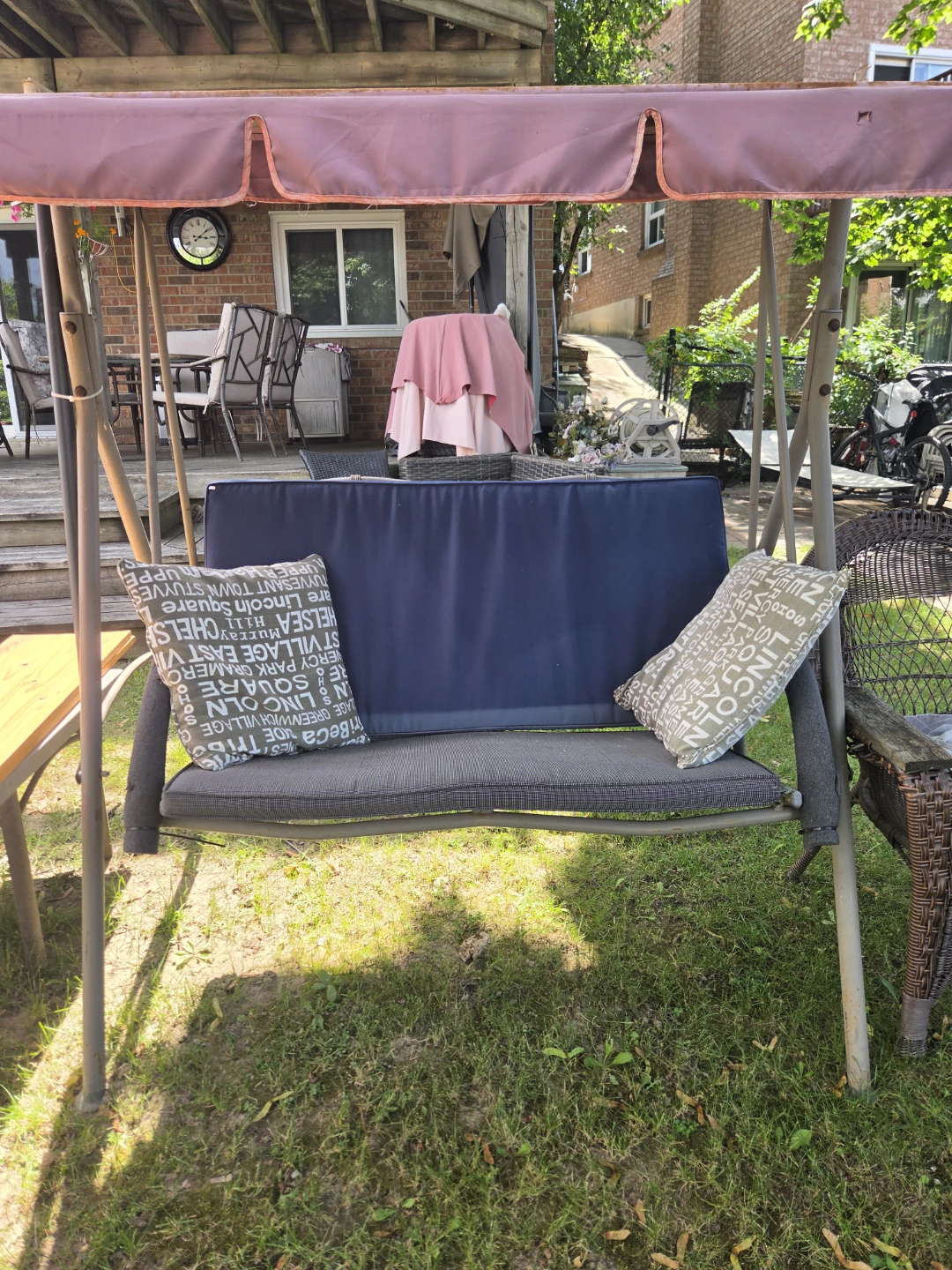 Patio Swing with Cushions