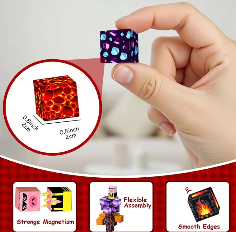 200 PCS Magnetic Building Blocks with Light Up Cubes - photo 5
