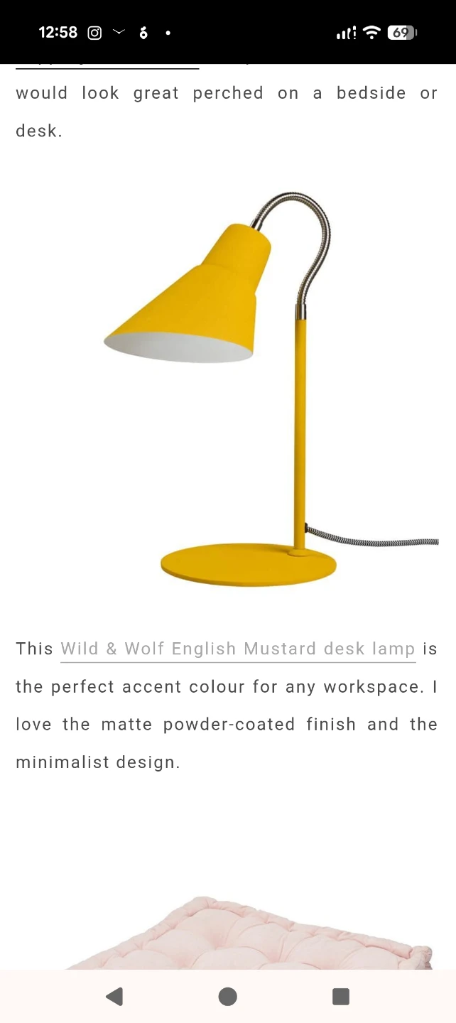 Gooseneck Desk Lamp Swedish Mustard Yellow from Indigo