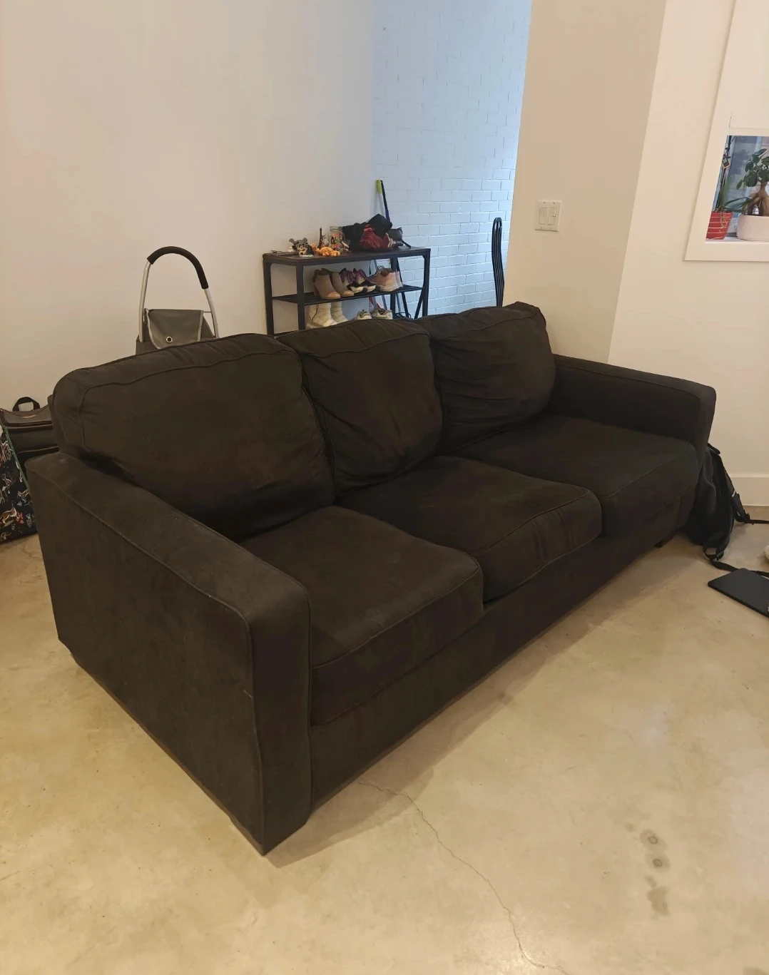 Dark grey sofa