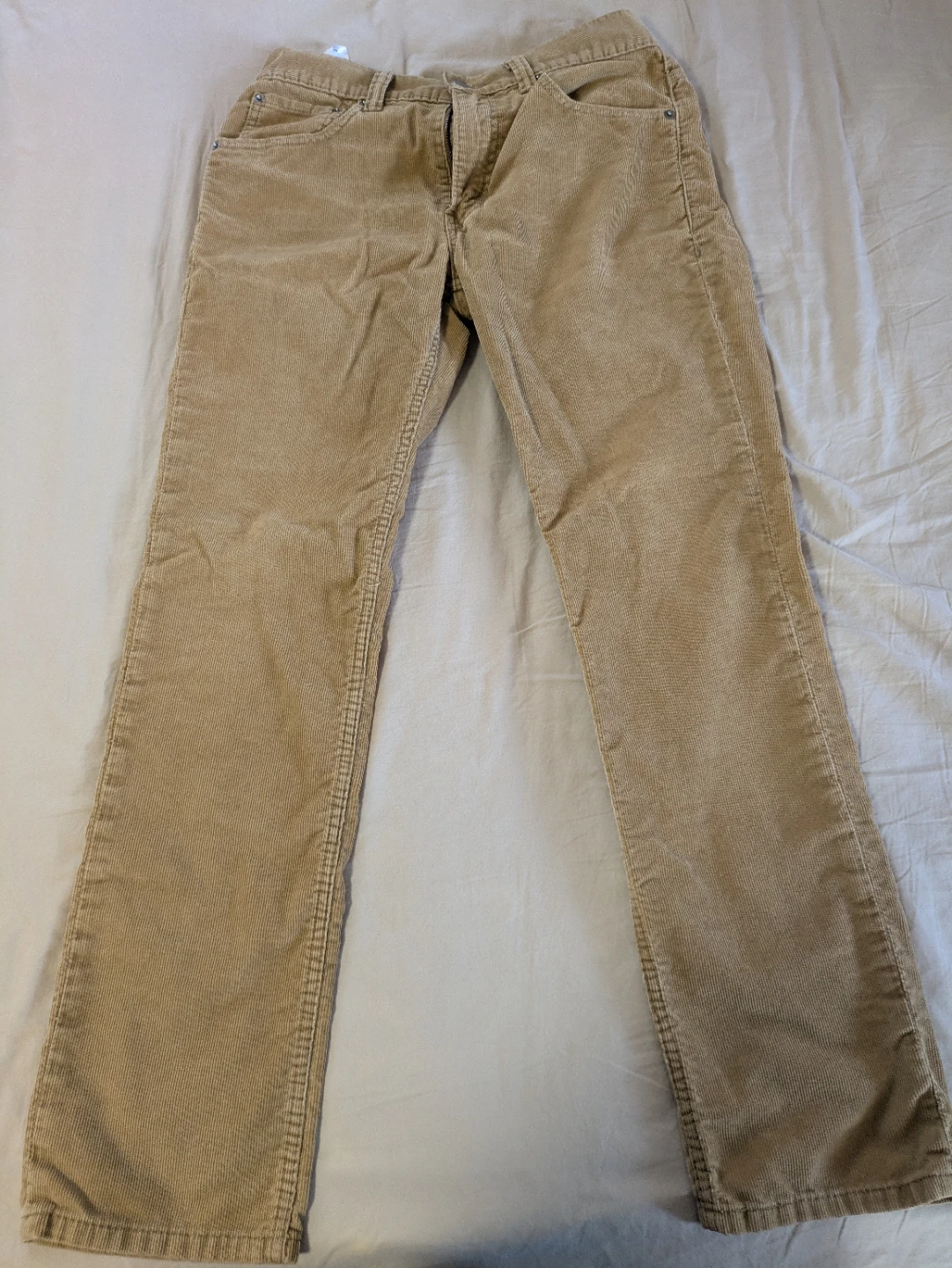 Levi's 511 Beige Corduroy Pants 32 waist, 30 length