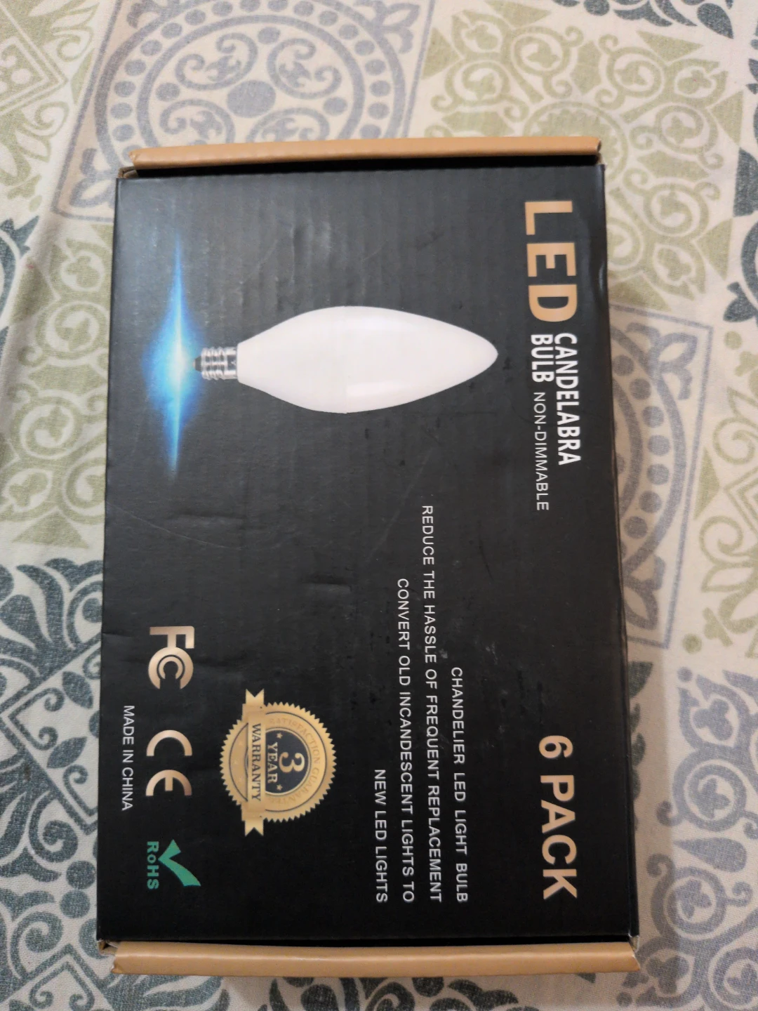 LED Candelabra Light Bulbs - 6 Pack