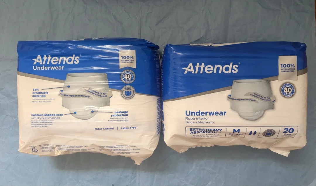 Adult Unisex Diapers, Size Medium, Heavy Absorbency (20 Count)