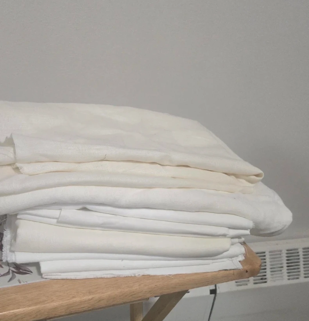 BIG Bundle of White & Linen Fabric! 🤍 - photo 3