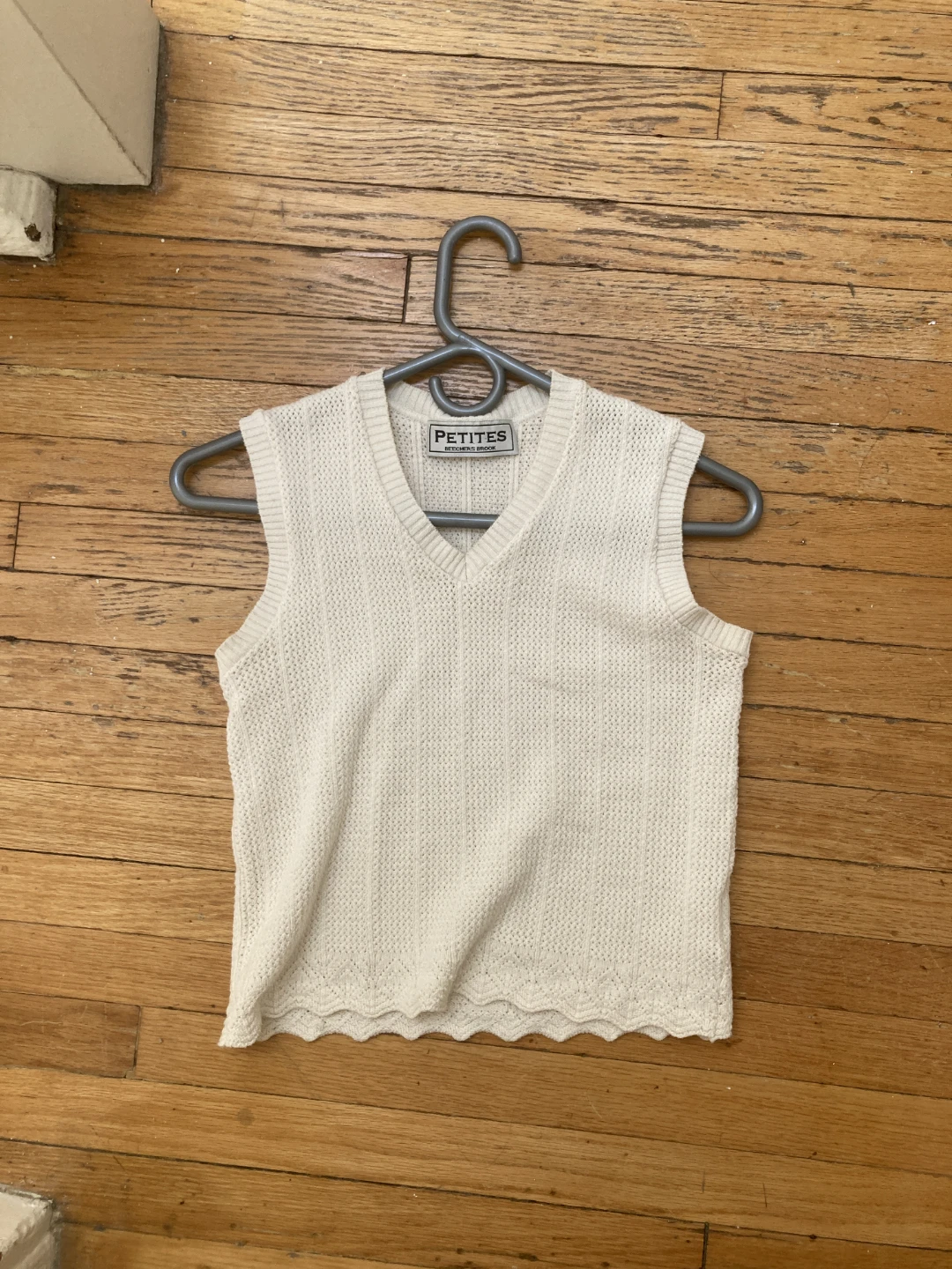 White V-Neck Sweater Vest