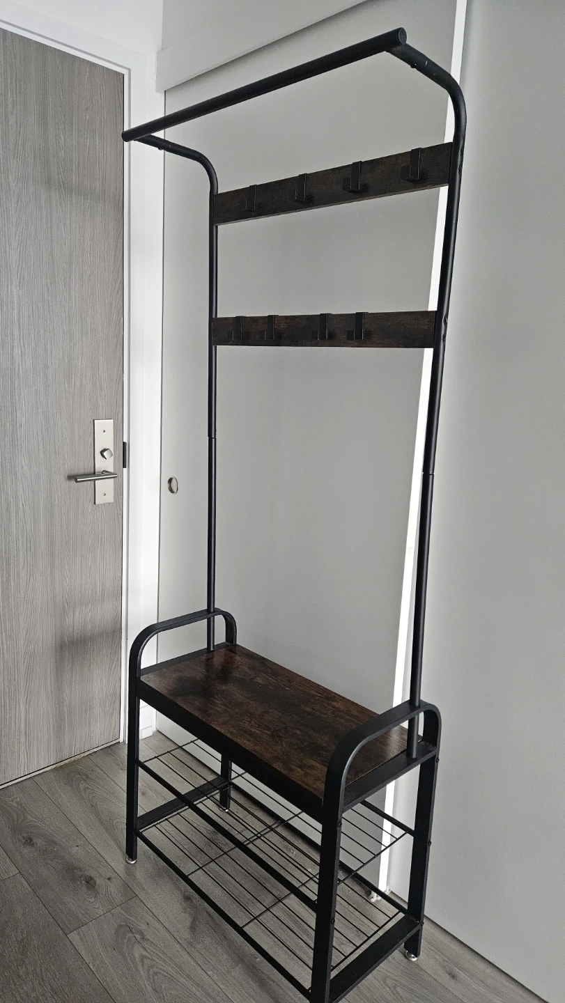 Hall Tree with Shoe Rack and Bench
