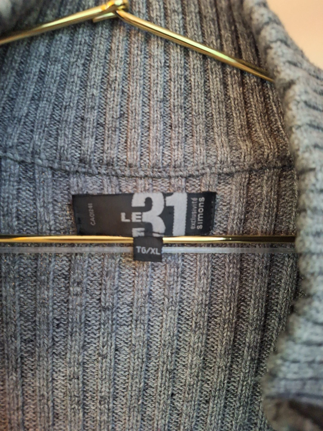 Le 31 Grey Zippered Cardigan Sweater