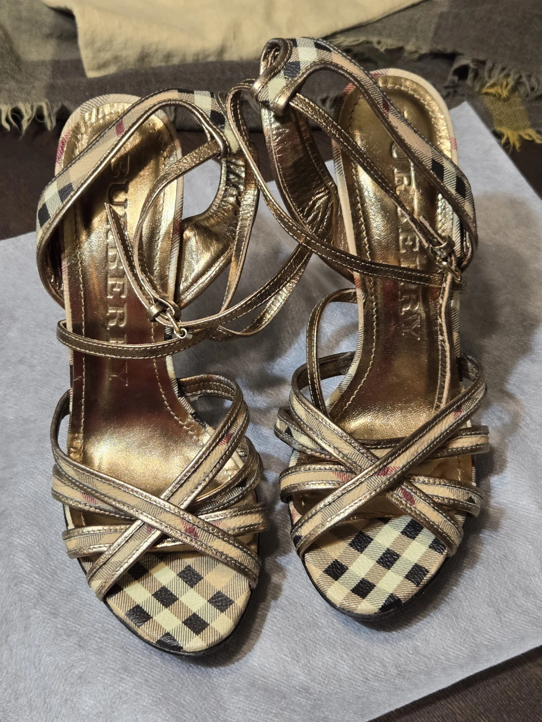 Burberry Women's Heeled Sandals - Size 39C