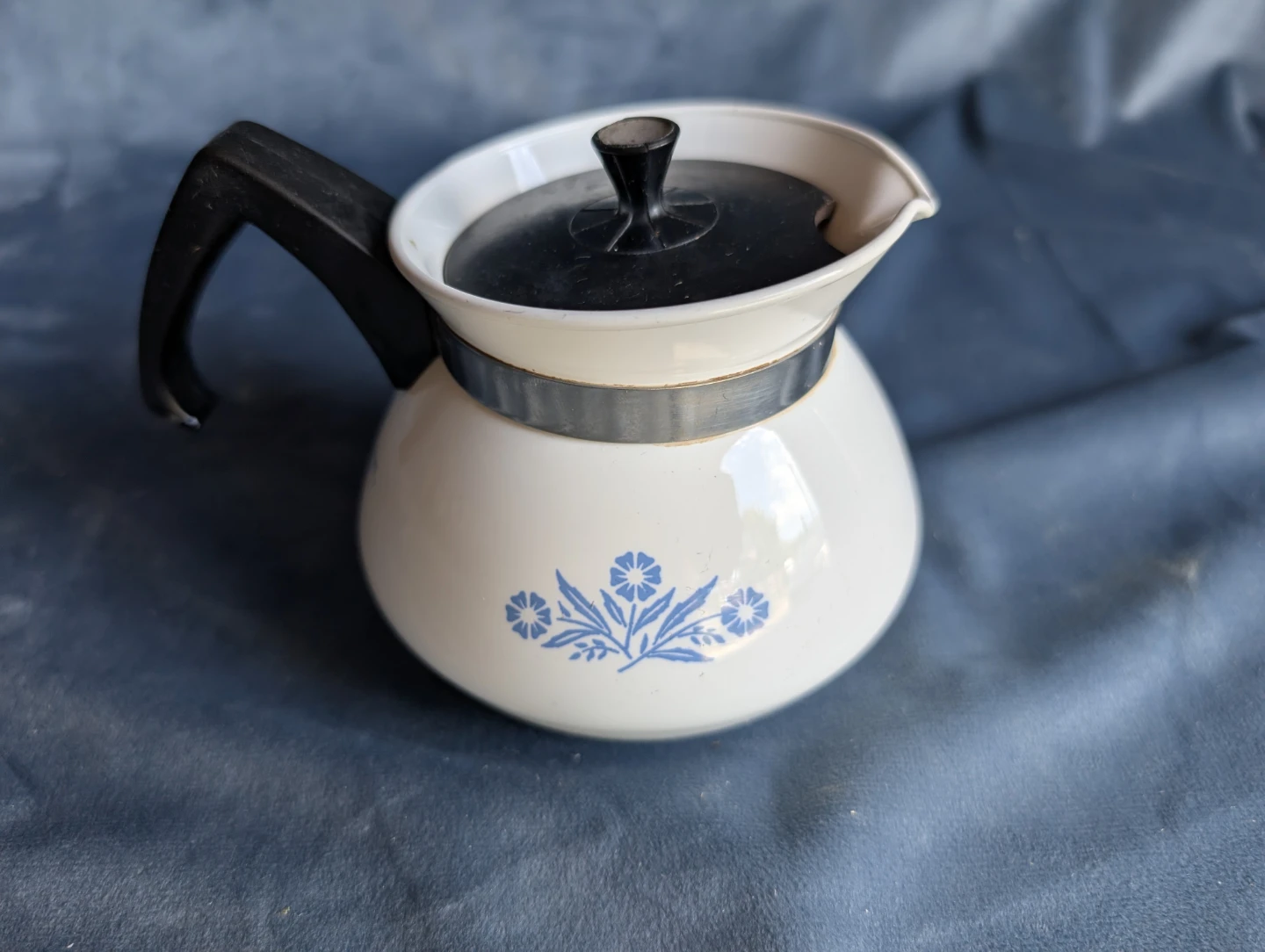 Corning Ware Blue Cornflower 6 cup tea Pot - photo 5