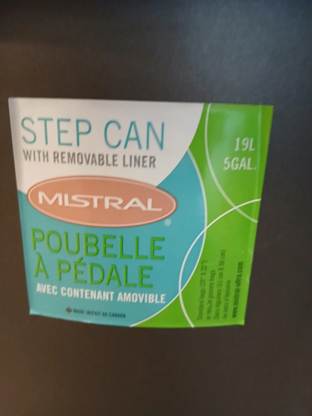 Mistral Step Can Trash Can w/ Removable Liner. - photo 2