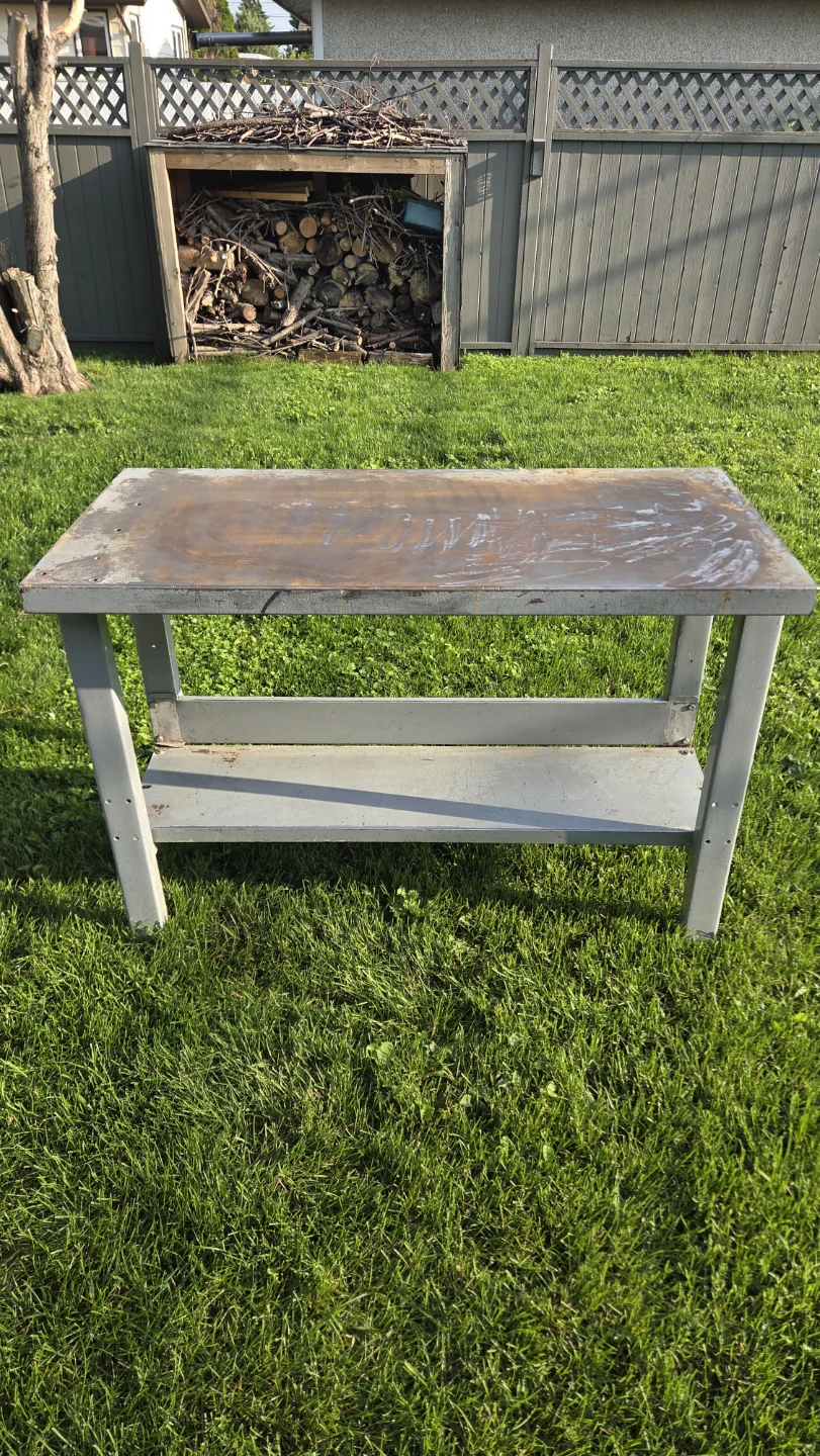 Metal Workbench with Shelf