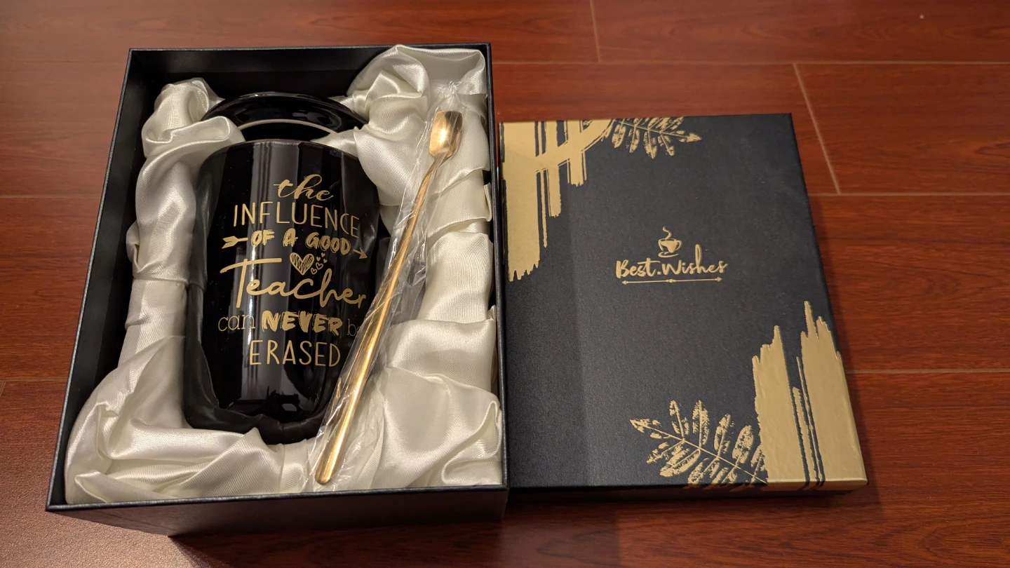 Teacher Gift Mug Set with Spoon