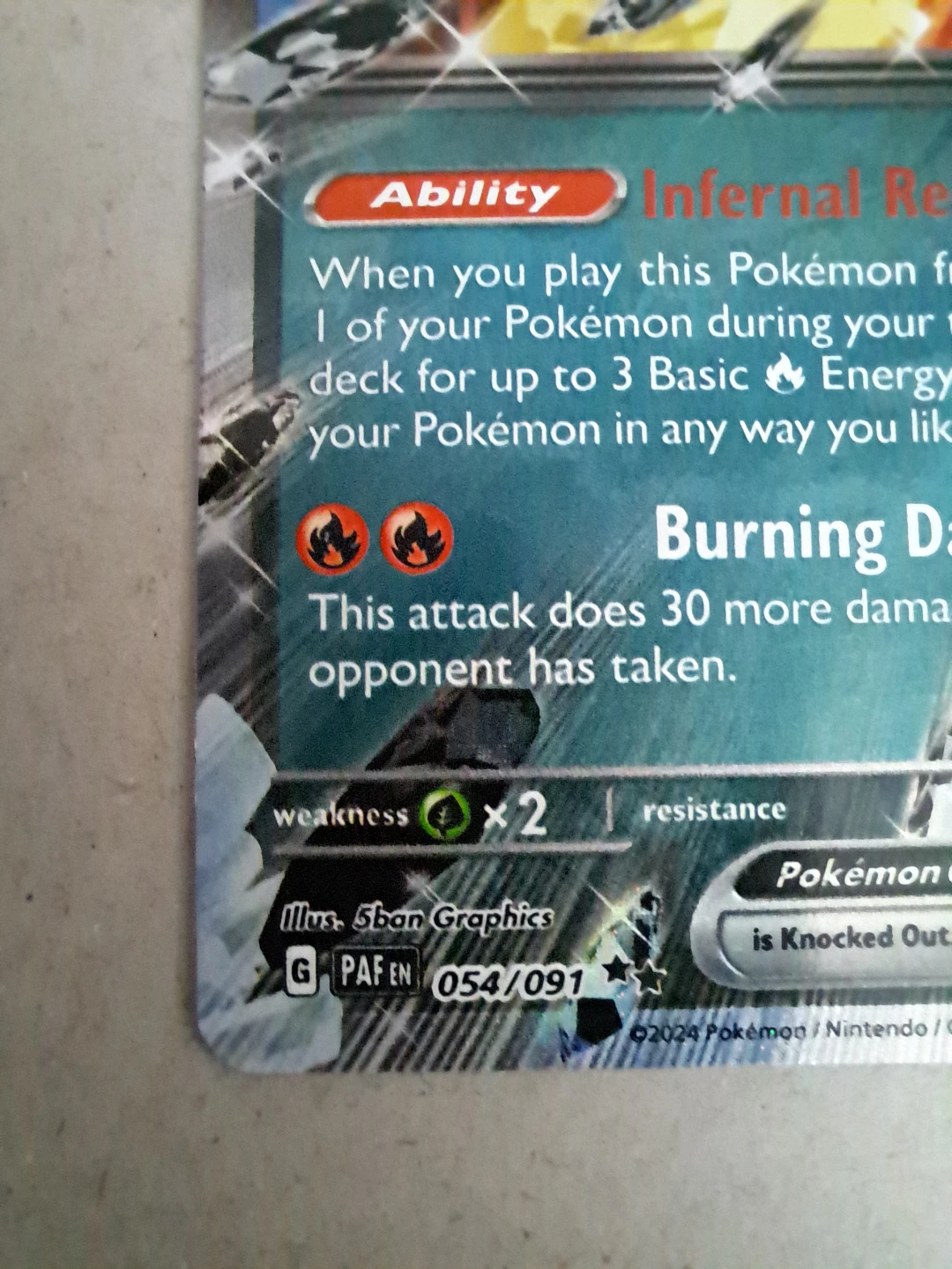 Pokemon Paldean Fates Charizard EX 54 - photo 4