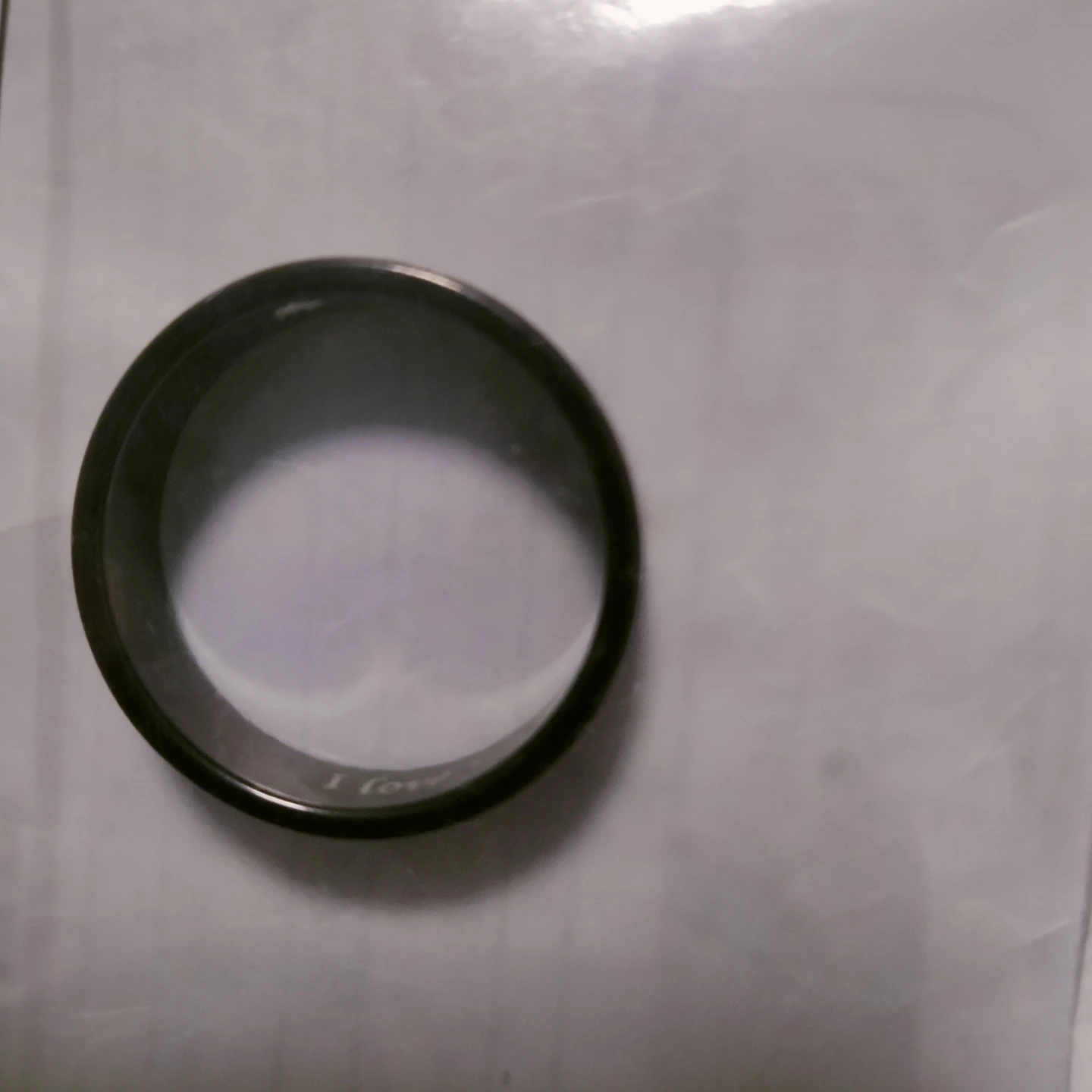 Black Stainless Steel Engraved Ring - Men's/Women's