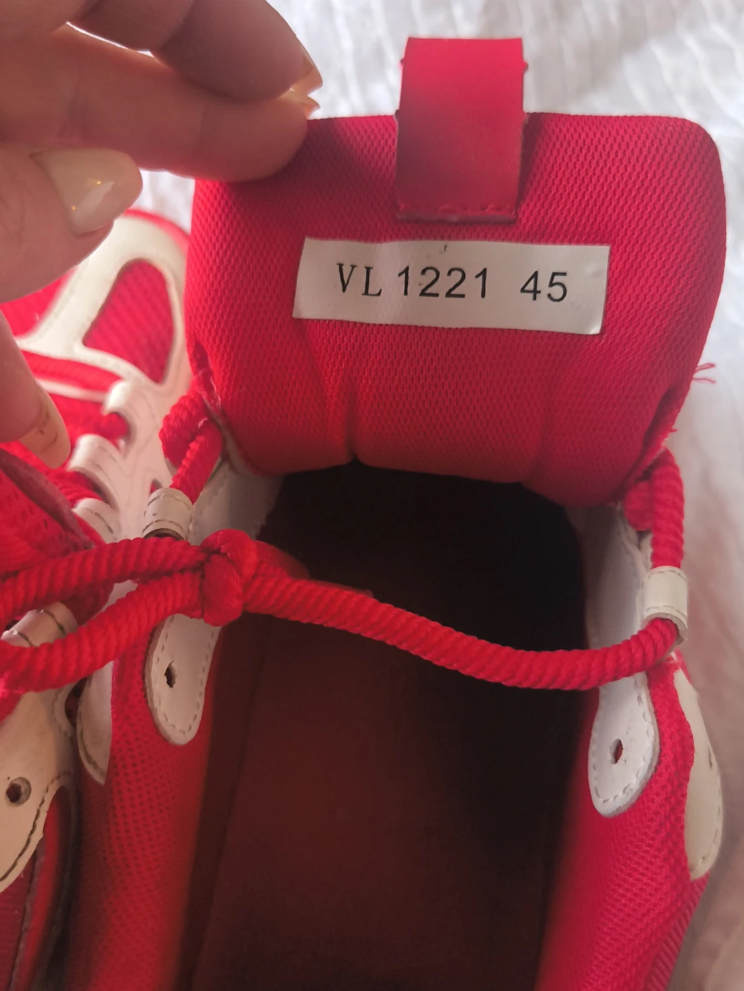 Louis Vuitton Red & White Sneakers - photo 2