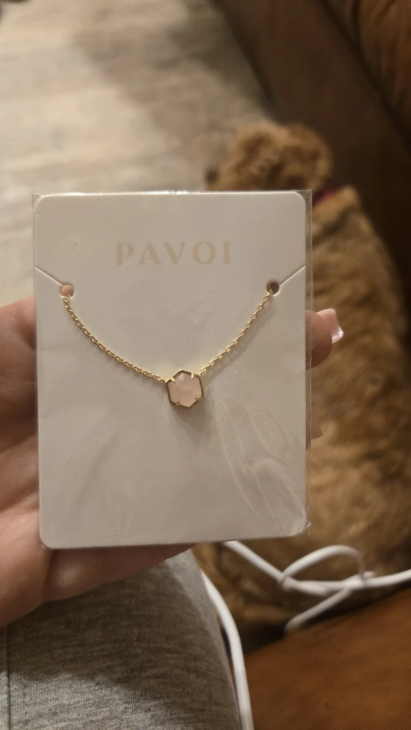 PAVOI 14K Yellow Gold Plated Gemstone Pendant Necklace