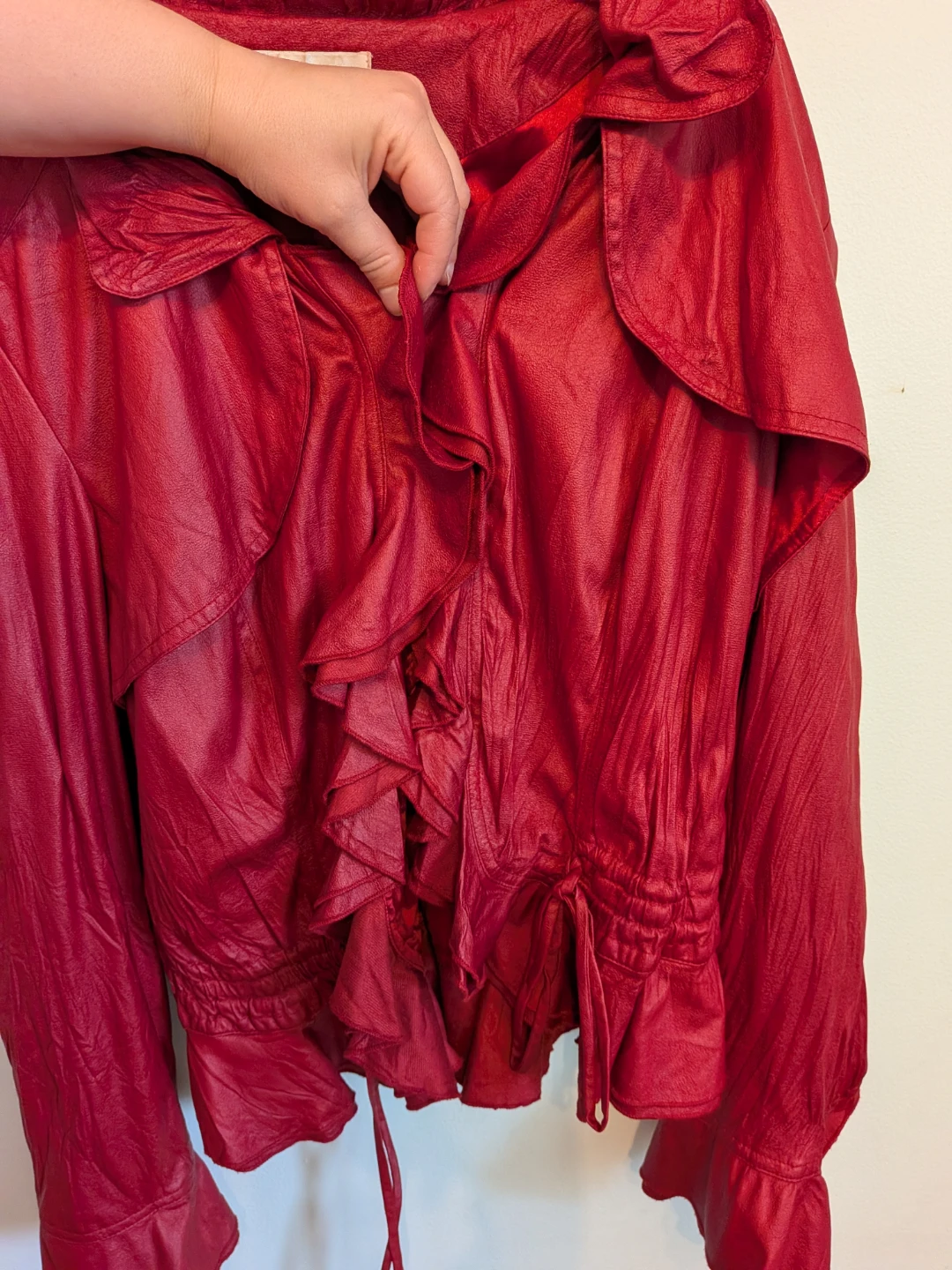 Vintage Chagall Red Ruffled Jacket - photo 4
