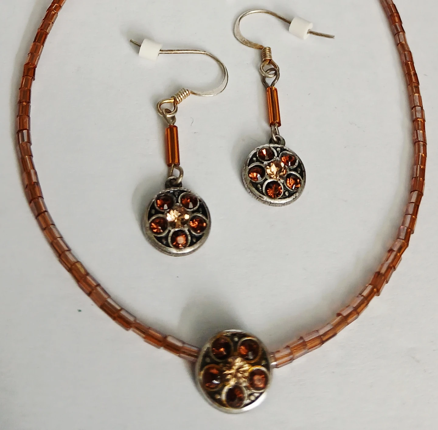 Beaded Necklace and Earrings Set