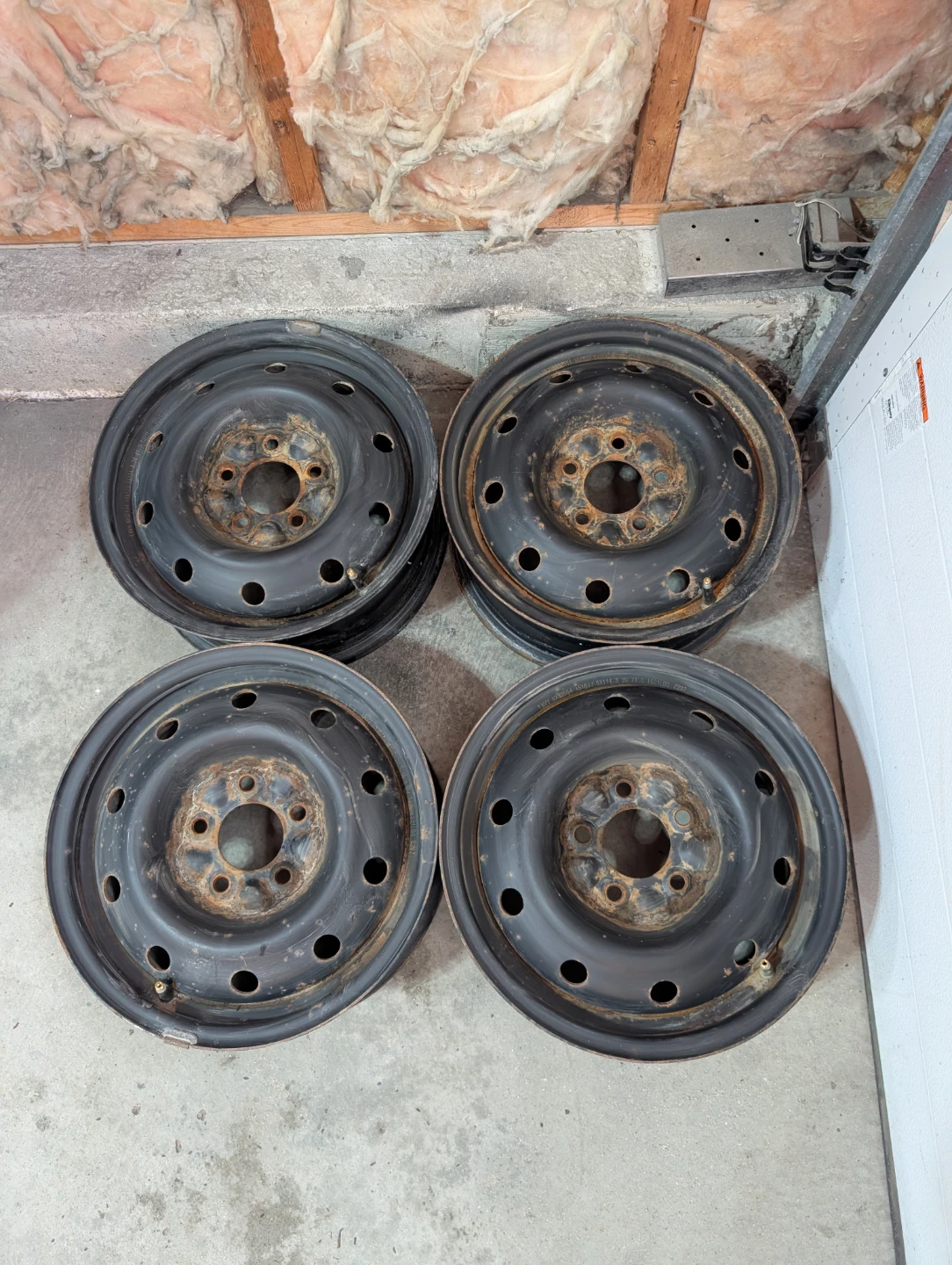 (4)-15 Inch Steel Rims 5x114.3